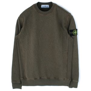 סווטשירט סטון איילנד STONE ISLAND עם פאטץ' לוגו | חום | גברים