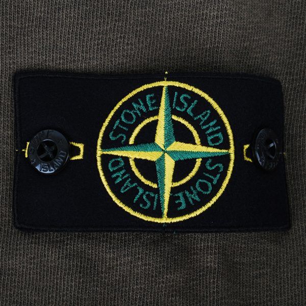 סווטשירט סטון איילנד STONE ISLAND עם פאטץ' לוגו | חום | גברים - Image 3