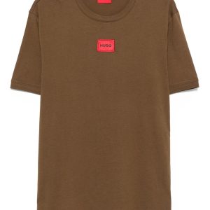 טישירט הוגו בוס HUGO BOSS פאטץ' אדום | גברים | חום