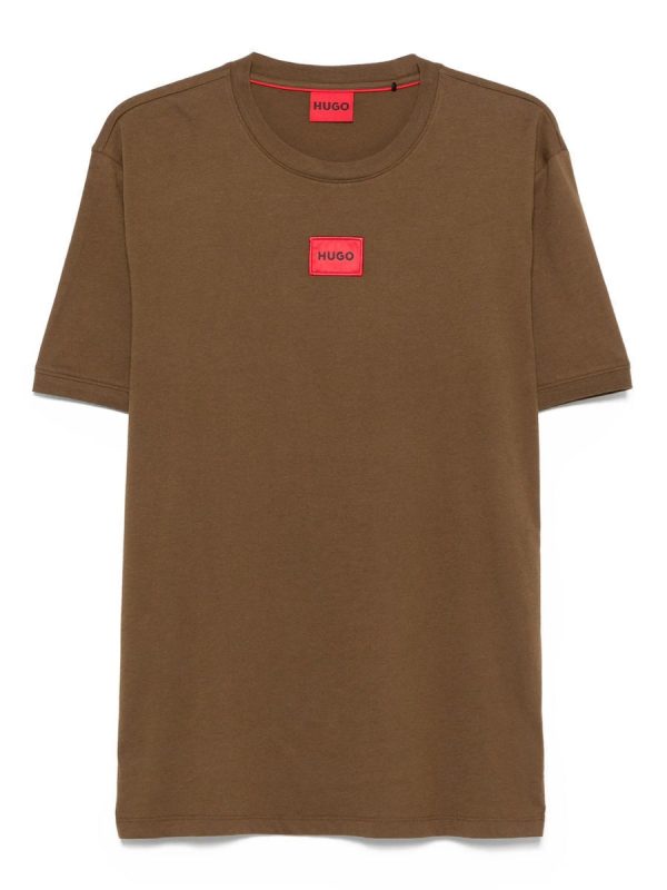 טישירט הוגו בוס HUGO BOSS פאטץ' אדום | גברים | חום - Image 2