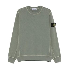 סווטשירט סטון איילנד STONE ISLAND עם פאטץ' לוגו | ירוק | גברים