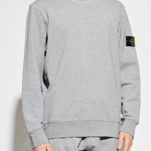 סווטשירט סטון איילנד STONE ISLAND עם פאטץ' לוגו | אפור | גברים
