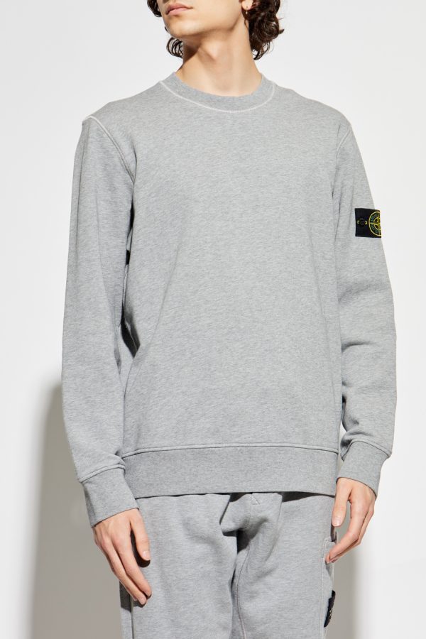 סווטשירט סטון איילנד STONE ISLAND עם פאטץ' לוגו | אפור | גברים