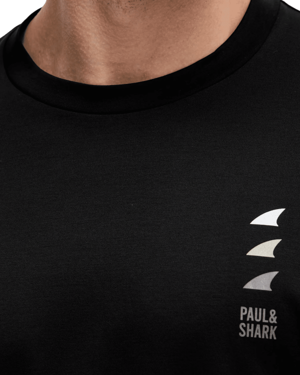PAUL & SHARK T-SHIRT | טישירט פול אנד שארק לוגו פרינט | גברים | שחור - Image 2
