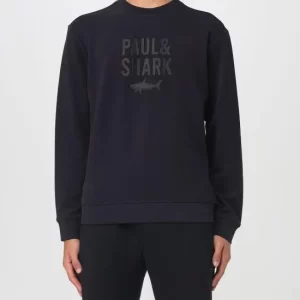PAUL & SHARK SWEATSHIRT | סוויטשירט פול אנד שארק עם לוגו | גברים | שחור