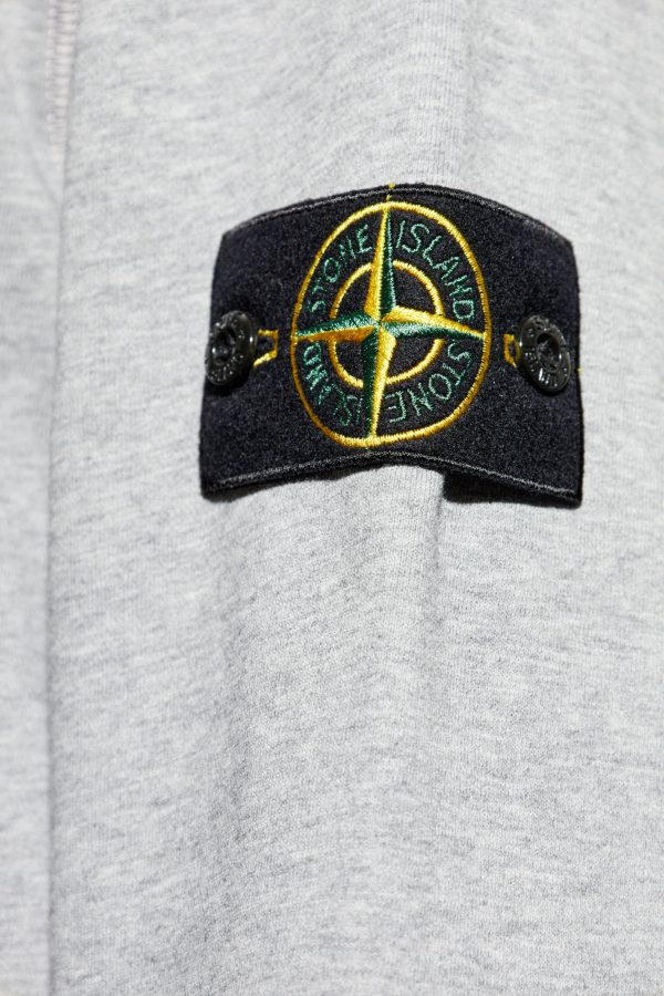 סווטשירט סטון איילנד STONE ISLAND עם פאטץ' לוגו | אפור | גברים - Image 2