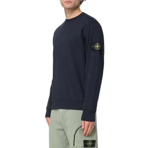 סווטשירט סטון איילנד STONE ISLAND עם פאטץ' לוגו | כחול כהה | גברים