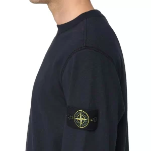 סווטשירט סטון איילנד STONE ISLAND עם פאטץ' לוגו | כחול כהה | גברים