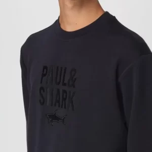 PAUL & SHARK SWEATSHIRT | סוויטשירט פול אנד שארק עם לוגו | גברים | שחור