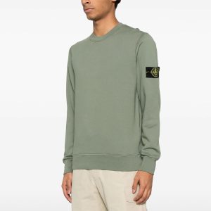 סווטשירט סטון איילנד STONE ISLAND עם פאטץ' לוגו | ירוק | גברים