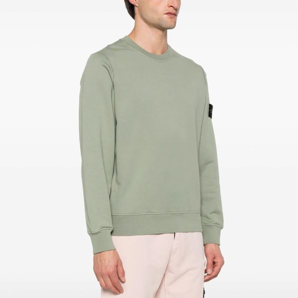 סווטשירט סטון איילנד STONE ISLAND עם פאטץ' לוגו | ירוק בהיר | גברים - Image 4