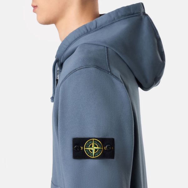 קפוצ׳ון רוכסן סטון איילנד STONE ISLAND עם פאטץ' לוגו | כחול | גברים - Image 2