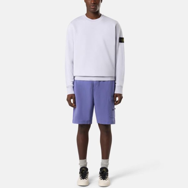 סווטשירט סטון איילנד STONE ISLAND עם פאטץ' לוגו | סגול בהיר | גברים