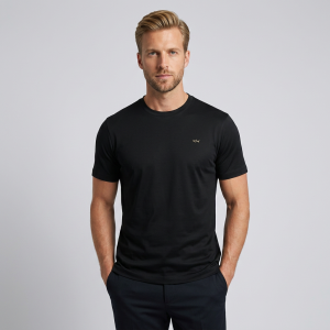 PAUL & SHARK SWEATSHIRT | טישירט פול אנד שארק עם לוגו | גברים | שחור