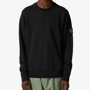 סווטשירט סטון איילנד STONE ISLAND עם פאטץ' לוגו | שחור | גברים