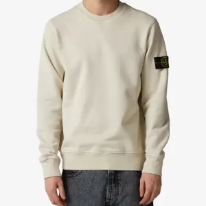 סווטשירט סטון איילנד STONE ISLAND עם פאטץ' לוגו | בז' | גברים