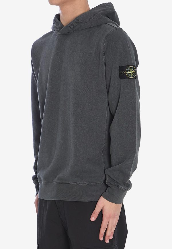 קפוצ׳ון סטון איילנד STONE ISLAND עם פאטץ' לוגו | אפור | גברים