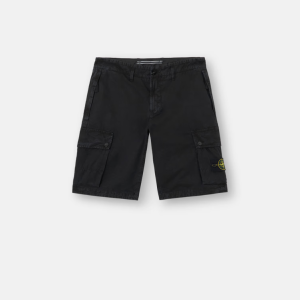 מכנסי ברמודה סטון איילנד BARMUDA SLIM STONE ISLAND עם רוכסן | גברים | שחור