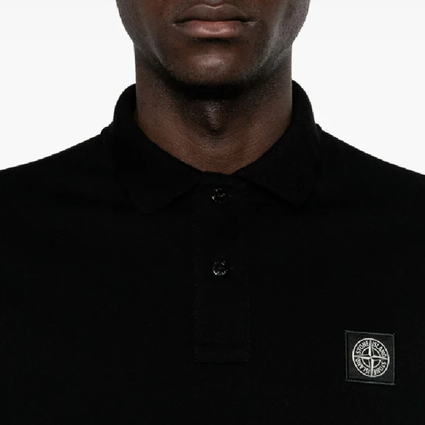 חולצת פולו סטון איילנד STONE ISLAND SLIM FIT | שחור | גברים - Image 2