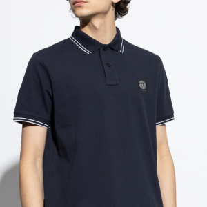 חולצת פולו סטון איילנד STONE ISLAND SLIM FIT | כחול כהה | גברים