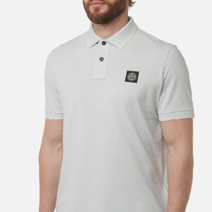 חולצת פולו סטון איילנד STONE ISLAND SLIM FIT | אפור בהיר | גברים