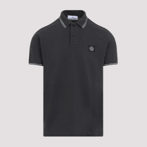 חולצת פולו סטון איילנד STONE ISLAND SLIM FIT | אפור פחם | גברים