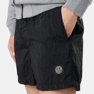 בגד ים STONE ISLAND סטון איילנד ניילון | שחור מטאלי | גברים