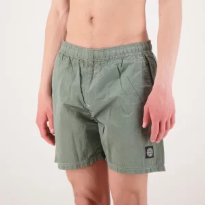 בגד ים STONE ISLAND סטון איילנד ניילון | ירוק מטאלי | גברים