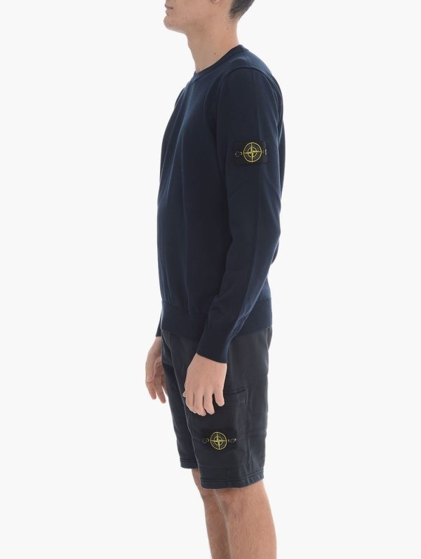 סריג סטון איילנד STONE ISLAND מיקרו סטיץ' | כחול כהה | גברים - Image 2