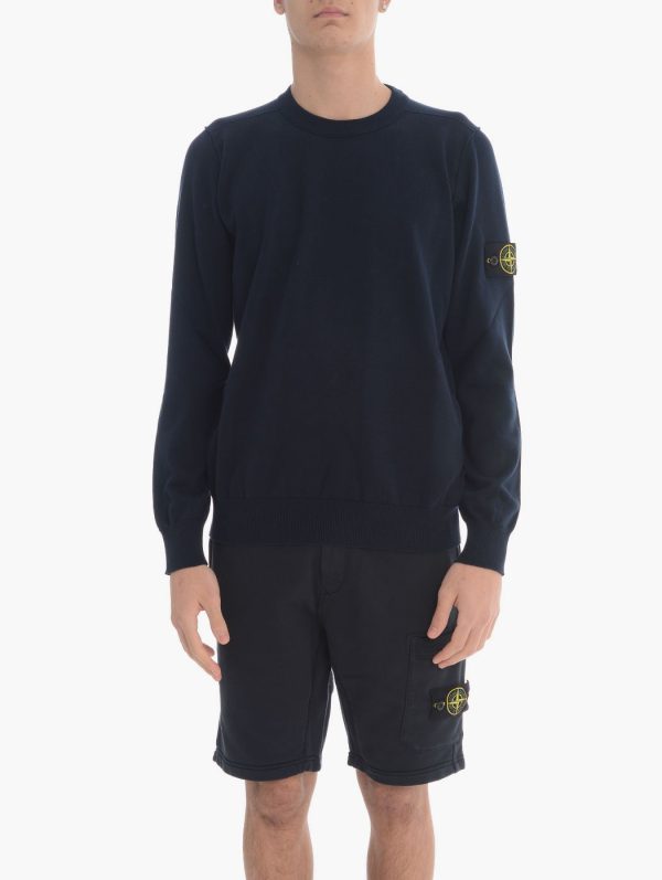 סריג סטון איילנד STONE ISLAND מיקרו סטיץ' | כחול כהה | גברים