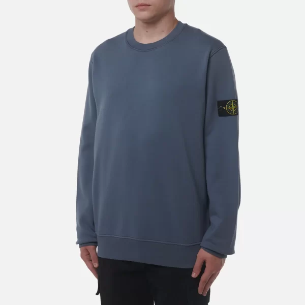 סווטשירט סטון איילנד STONE ISLAND עם פאטץ' לוגו | כחול | גברים