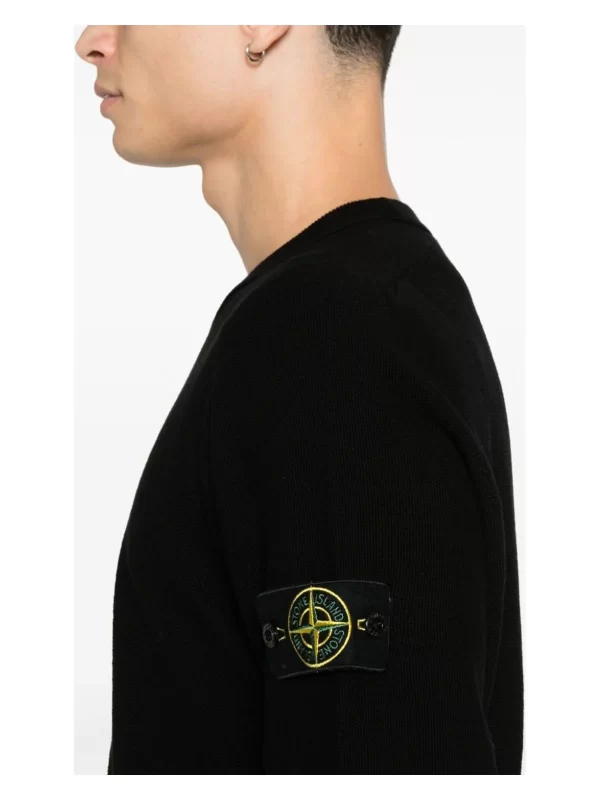 סריג סטון איילנד STONE ISLAND מיקרו סטיץ' | שחור | גברים - Image 2