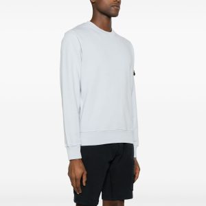 סווטשירט סטון איילנד STONE ISLAND עם פאטץ' לוגו | כחול בהיר | גברים
