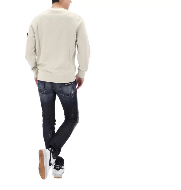 סווטשירט סטון איילנד STONE ISLAND עם פאטץ' לוגו | בז' | גברים - Image 4