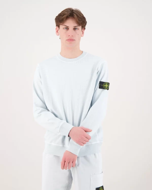 סווטשירט סטון איילנד STONE ISLAND עם פאטץ' לוגו | כחול בהיר | גברים