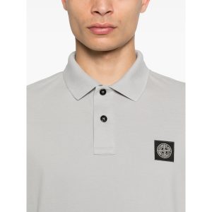 חולצת פולו סטון איילנד STONE ISLAND שרוול קצר | אפור | גברים