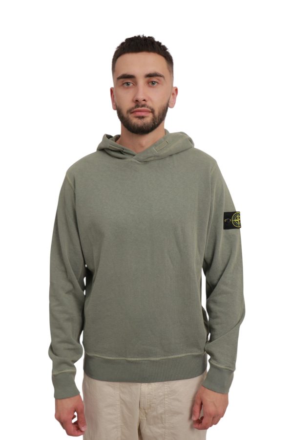 קפוצ׳ון סטון איילנד STONE ISLAND עם פאטץ' לוגו | ירוק | גברים