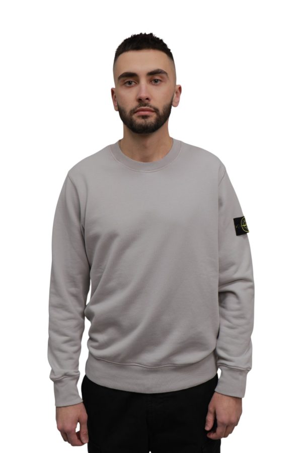 סווטשירט סטון איילנד STONE ISLAND עם פאטץ' לוגו | אפור | גברים