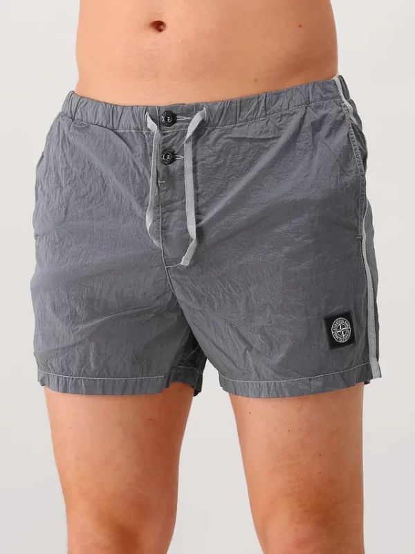 בגד ים STONE ISLAND סטון איילנד ניילון | אפור מטאלי | גברים - Image 2