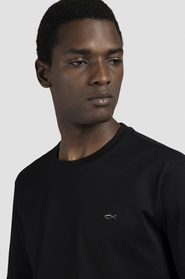 PAUL & SHARK SWEATSHIRT | טישירט פול אנד שארק עם לוגו | גברים | שחור - Image 2