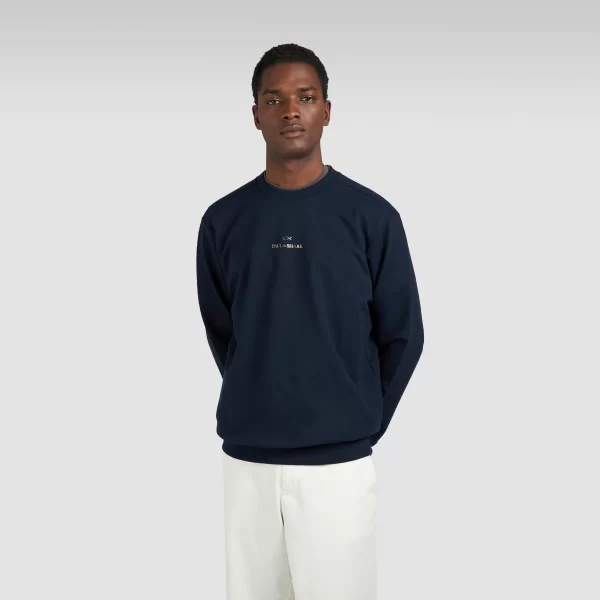 PAUL & SHARK SWEATSHIRT | טישירט פול אנד שארק עם לוגו | גברים | כחול כהה