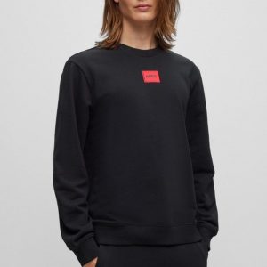 סווטשירט כותנה הוגו בוס HUGO BOSS גזרה רגילה | גברים | שחור