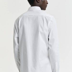 Slim Fit Pinpoint Oxford Shirt - חולצת אוקספורד לבנה מכופתרת