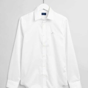Slim Sateen Shirt - חולצת סאטן מכופתרת גאנט