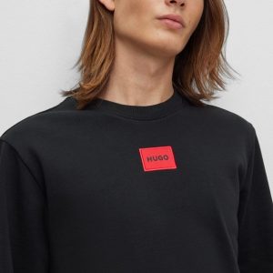 סווטשירט כותנה הוגו בוס HUGO BOSS גזרה רגילה | גברים | שחור