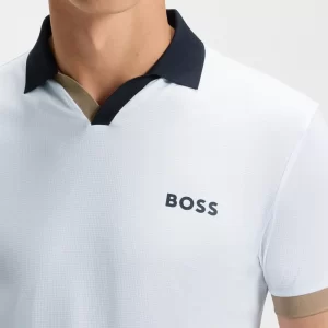 חולצת פולו הוגו בוס HUGO BOSS SLIM | גברים | לבן