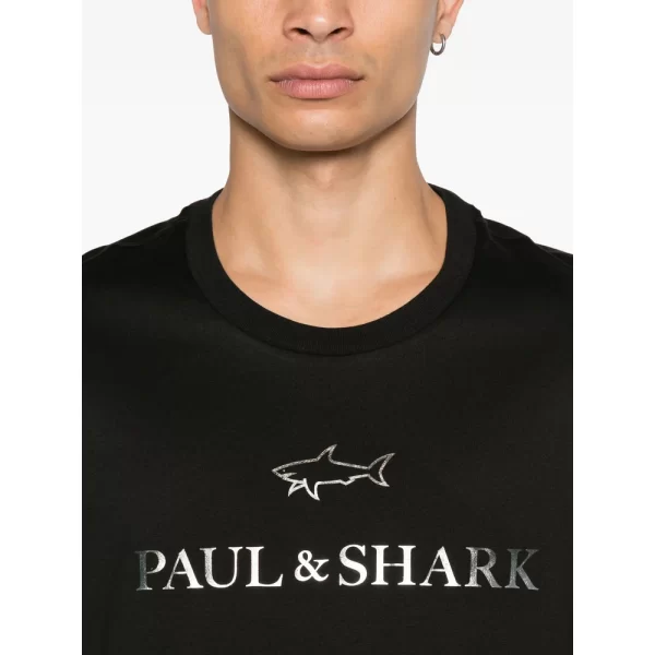 PAUL & SHARK T-SHIRT | טישירט פול אנד שארק | גברים | שחור - Image 2