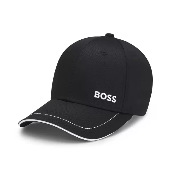 כובע בייסבול הוגו בוס HUGO BOSS כותנה | שחור