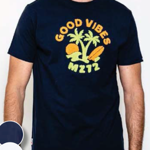 MZ72 טישרט עם הדפס Good Vibes | גברים