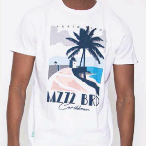 MZ72 חולצה עם הדפס הקריביים | גברים | לבן